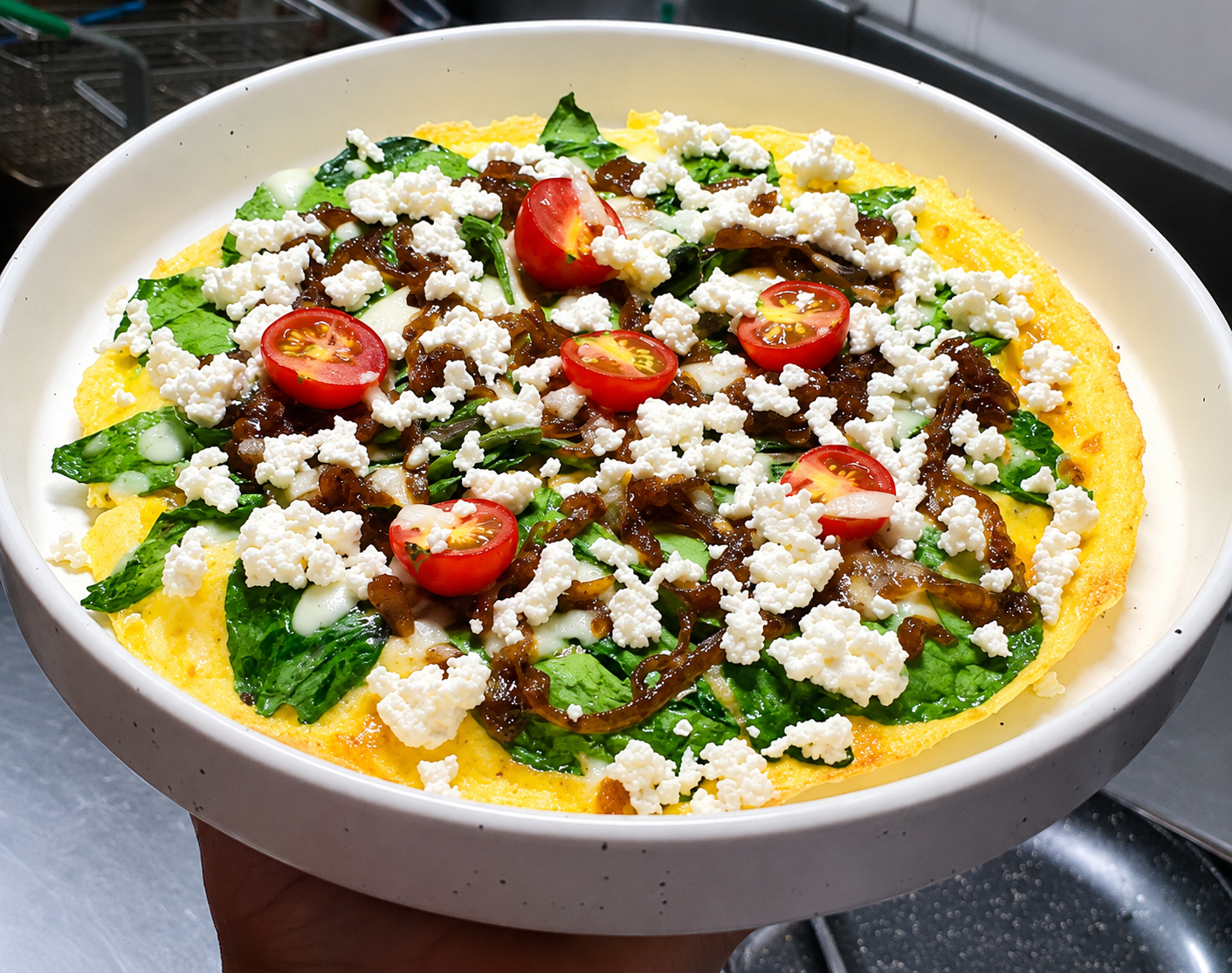 Ricotta · spinach · caramelised onion