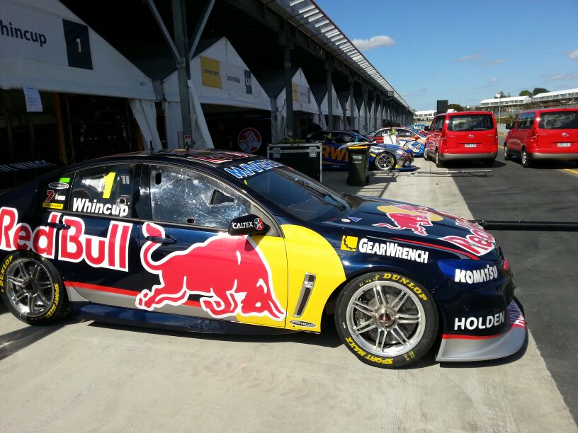 Red Bull Racing Holden in the pit lane