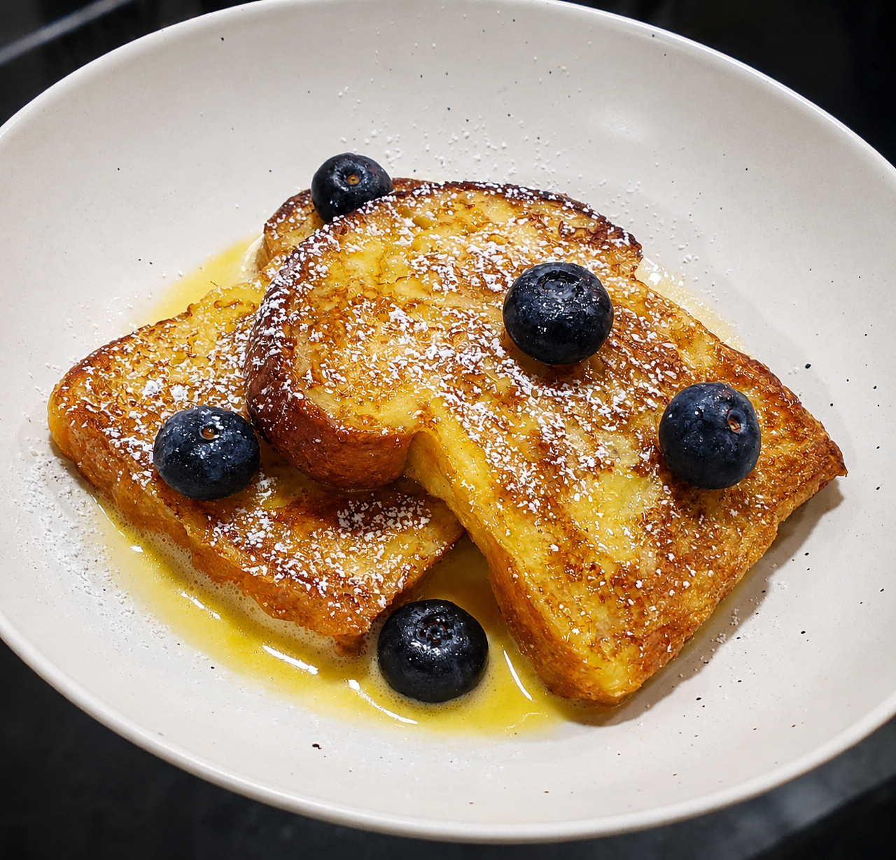 French toast · blueberries · maple