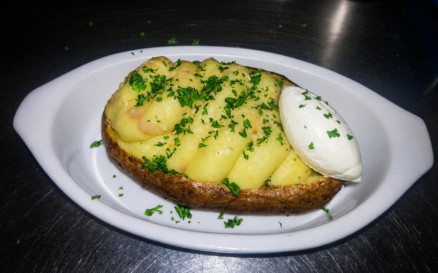 Baked potato · bacon · sour cream